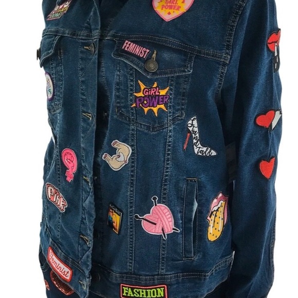Girl Power Patch Jacket Feminist Jacket Customised Patch Jacket - Picture 5 of 7